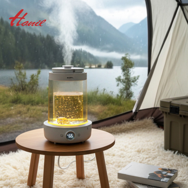 한일 신생아 물멍 가열식 가습기 스텐 3L 대용량 무드등 그래핀 리모컨 분리 통세척