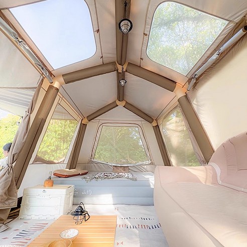 인피니 전기펌프 자동 공기주입식 에어텐트 에어쉘터 사계절 방수 대형 가족 캠핑텐트